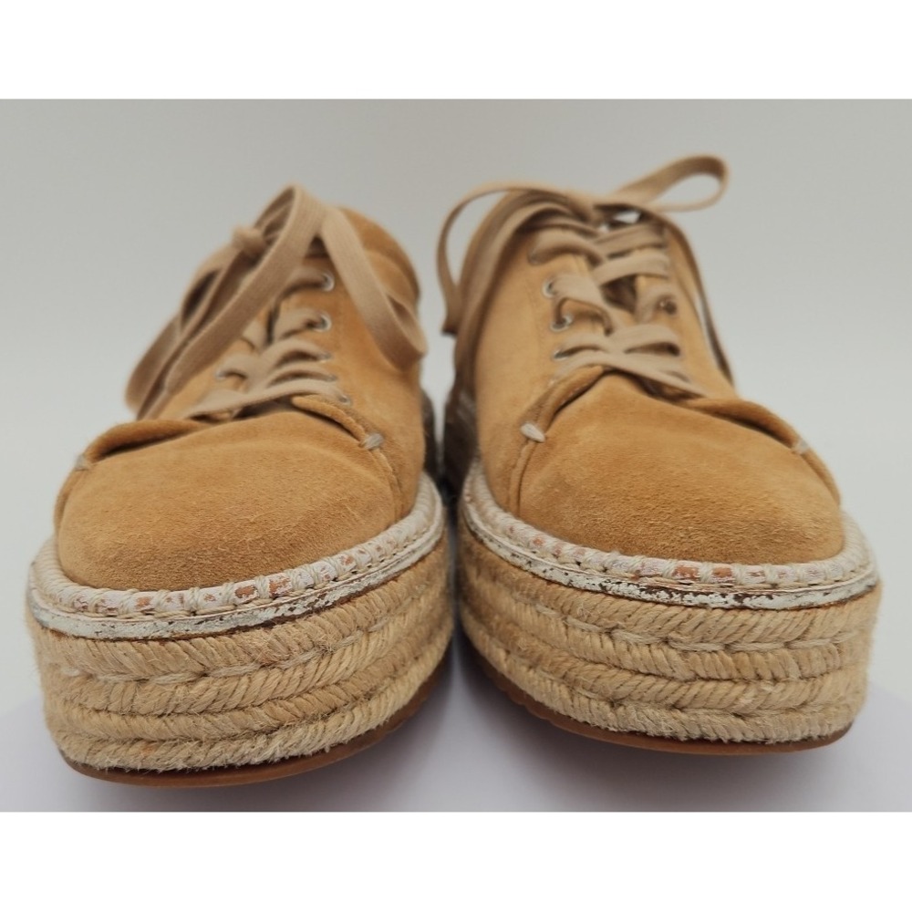 Rag & Bone KENT Tan EU/38.5 W/8.5 Suede Platform Espadrille Lace Up Sneaker *EUC - Picture 8 of 16